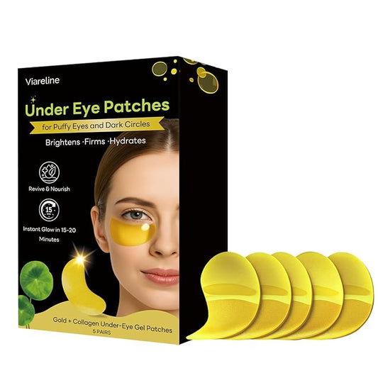 Gold Eye Mask, Eye Skin Moisturizing Periocular Collagen Elastic Gloss Rejuvenating Eye Mask