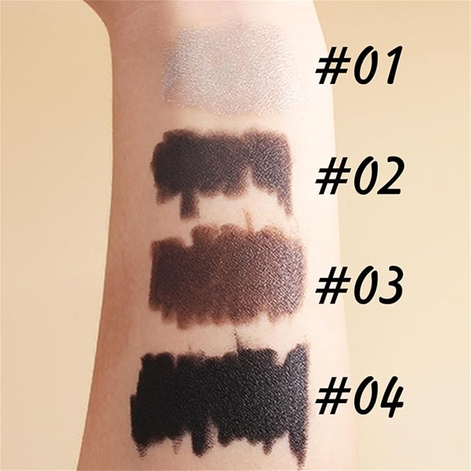 4Pcs Black Silver Grey Brown Gel Eyeliner Pencil Set, Halloween Makeup Waterproof Long Wear Natural Eye Lip Face Paint Stick Matte Liquid Eyeliner Cream Black Smokey Eye Liners Eyeshadow Crayon