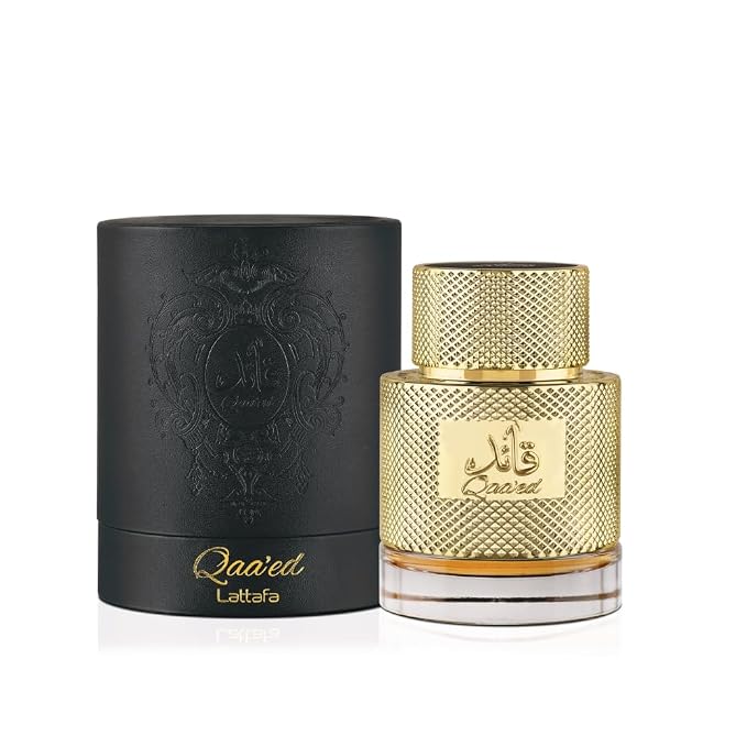 Lattafa Qaaed - Spicy, Woody, Oud, Leather - Eau de Parfum Long-Lasting Fragrance for Men, 3.4 Ounce / 100 ml