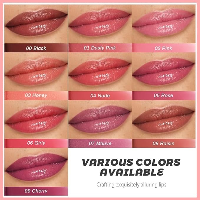 Kaely 2Pcs Honey Lipstick Tinted Lip Balm, Hydrating Shine Lipstick for Women Dry Lips, Moisturizing Nourishing Glossy Lip Gloss Stain Makeup, Sheer Lightweight, Vegan, 03 Honey+04 Nude