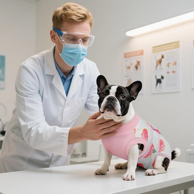 Kuoser Recovery Suit for Dogs Cats, Soft Dog Surgery Suit Female Male Spay | Professional Dog Onesie for Surgery, Substitute E-Collar & Cone, Prevent Licking Dog surgical suit Pet Neuter Suit