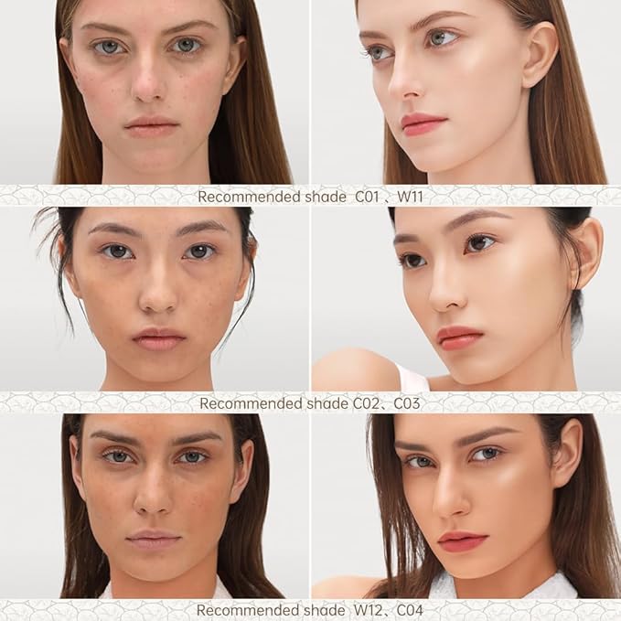 CATKIN Panda Land Full Coverage Cushion Fondation, Breathable Hydrating Nourishing Poreless Face Makeup Save for Sensitive Skin,Sheer Finish (C03 Medium Beige)