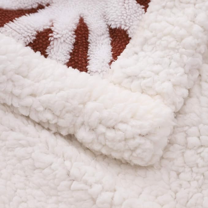 LOMAO Sherpa Fleece Blanket Gifts for Mom Dad Cozy Soft Throw Blanket for Women Men Birthday Gifts Dual Sided Couch Sofa Bed Blanket (Brown, 60''x80'')
