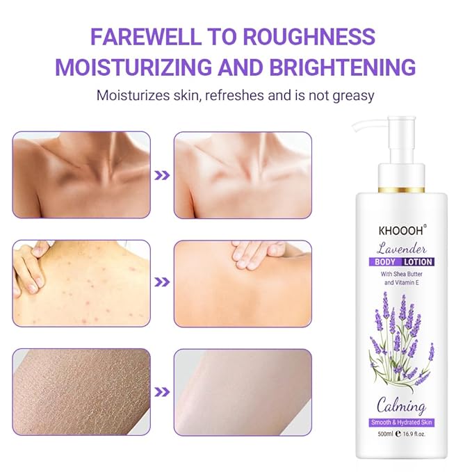 Moisturizer Skincare Dry Skin Body Lotion Intense Healing Body Lotion for Very Dry (Lavender)