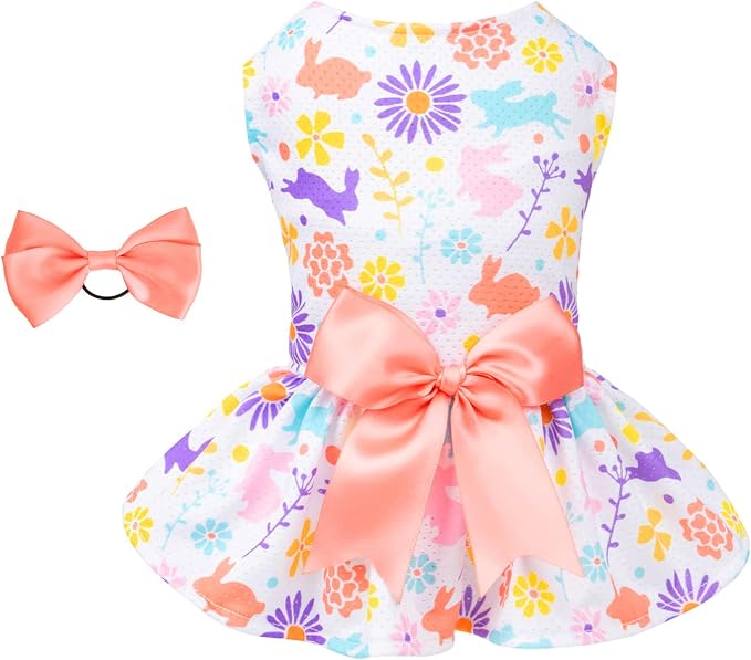 CuteBone Dog Mesh Dress Puppy Sundress Pet Outfit Summer Fashion for Small Dogs Girl Cat Clothes