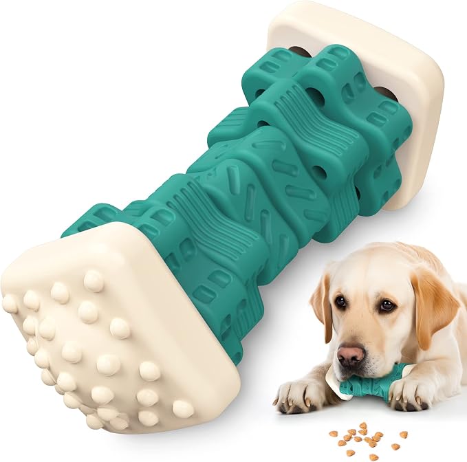 PcEoTllar Dog Chew Toys for Aggressive Chewers, Beef Flavor, Safe Rubber