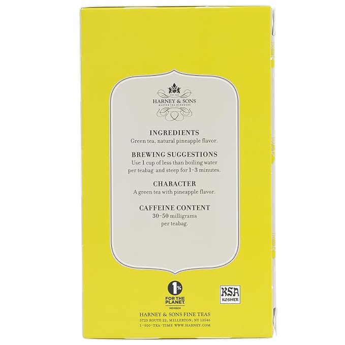 Harney & Sons Tea Bags Tropical Green 20 Count