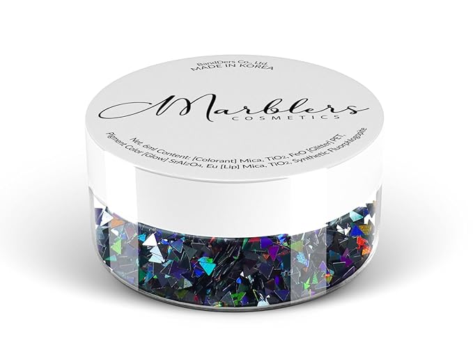 MARBLERS [Triangle] Shape Glitter for Body & Face 0.11oz (3g) | Flake | Non-Toxic | Vegan | Cruelty-Free | Eyeshadow, Nail Polish, Nail Art | Festival, Rave & Party Makeup | Body & Face