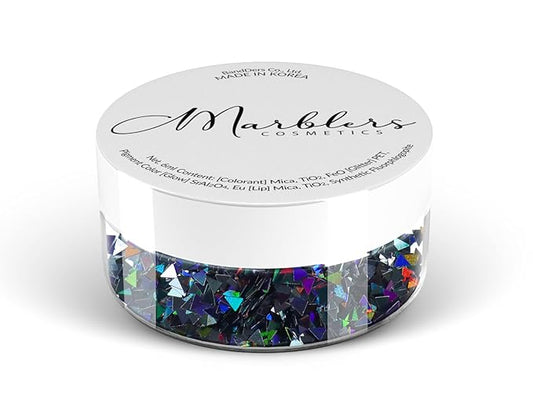 MARBLERS [Triangle] Shape Glitter for Body & Face 0.11oz (3g) | Flake | Non-Toxic | Vegan | Cruelty-Free | Eyeshadow, Nail Polish, Nail Art | Festival, Rave & Party Makeup | Body & Face