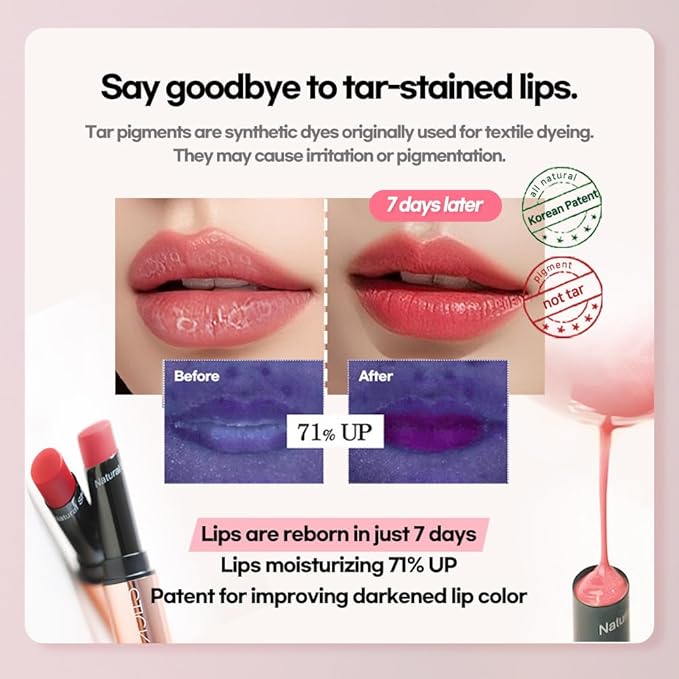 Lux Triple Cure Lipstick Tyche (Pink Coral) (0.12oz) Natural Tinted Korean Lip Balm, Petroleum/Paraben Free natural ingredients moisturizing + exfoliating + coloring all at once,lip balm hydrating