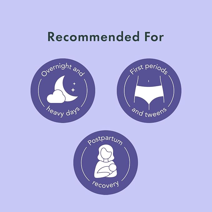 Rael Disposable Underwear for Women, Organic Cotton Cover - Postpartum Essentials, Leak Locker, Unscented, Maximum Coverage (Size L-XL, 20 Count)