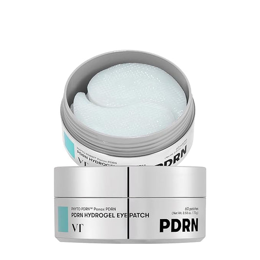 VT COSMETICS PDRN Hydrogel Eye Patch (60 Patches / 30 Pairs) – Under Eye Patches for Dark Circles, Puffiness & Wrinkles, Vegan PDRN, Retinal & Collagen, Hydrating Anti-Aging, Korean Skincare