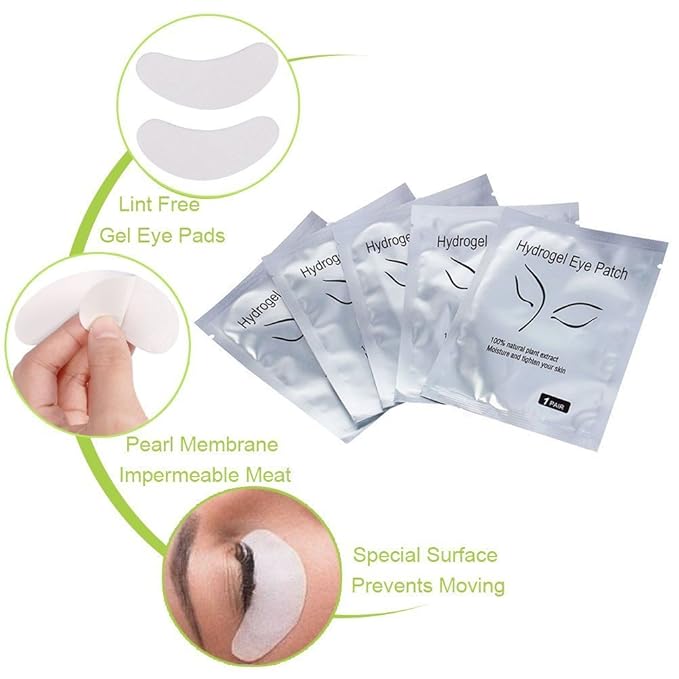 100 Pairs Under Eye Pads,Lint Free Lash Extension Under Eye Patches for Eyelash Extension,Eye Mask Beauty Tool (FOX)
