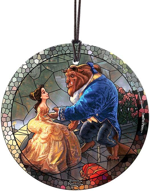 Disney - Beauty and The Beast - 3.5” Starfire Prints Hanging Glass Print Accessory – Light Catching Hanging Accessory – Ideal for Gifting and Collecting SPCIR684