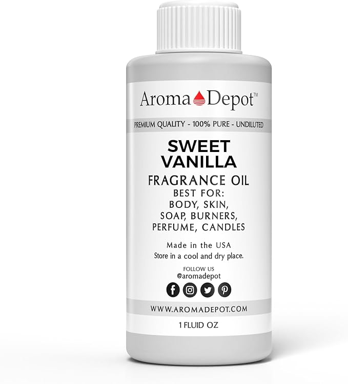 Arome Depot Sweet Vanilla 1 oz. Unisex Perfume/Body Oil Our Interpretation, Premium Quality Uncut Fragrance Oil