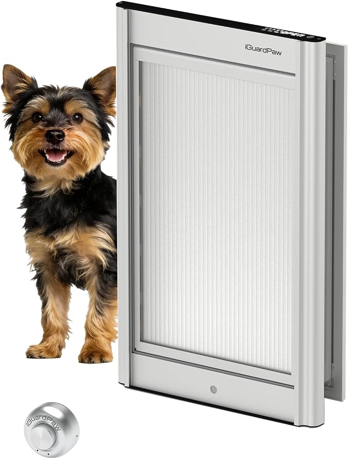 Automatic Dog Door for Door, Collar Activated Pet Door, S