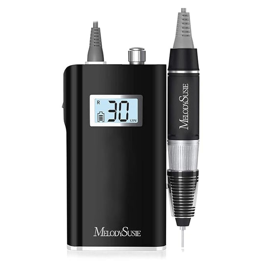 MelodySusie Entry-Level Clip-On Cordless Nail Drill, SC320H 30000RPM Popular Classic E-File with LCD Display for Manicure Shaping & Gel Removal, Perfect for Training, Nail Art Practice & Home Use