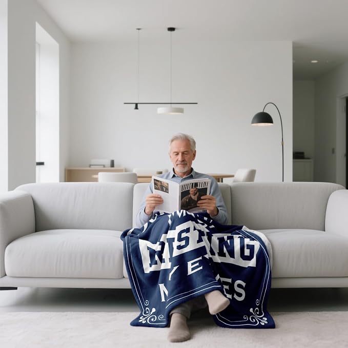 Kituzol Birthday Gifts for Men, Dad Gifts for Birthday, Anniversary Retirement Present for Men Grandpa, Dad Husband Blanket, I'm Not Sleeping, I'm Just Resting My Eyes Blanket (Navy Blue, 80x60inches)