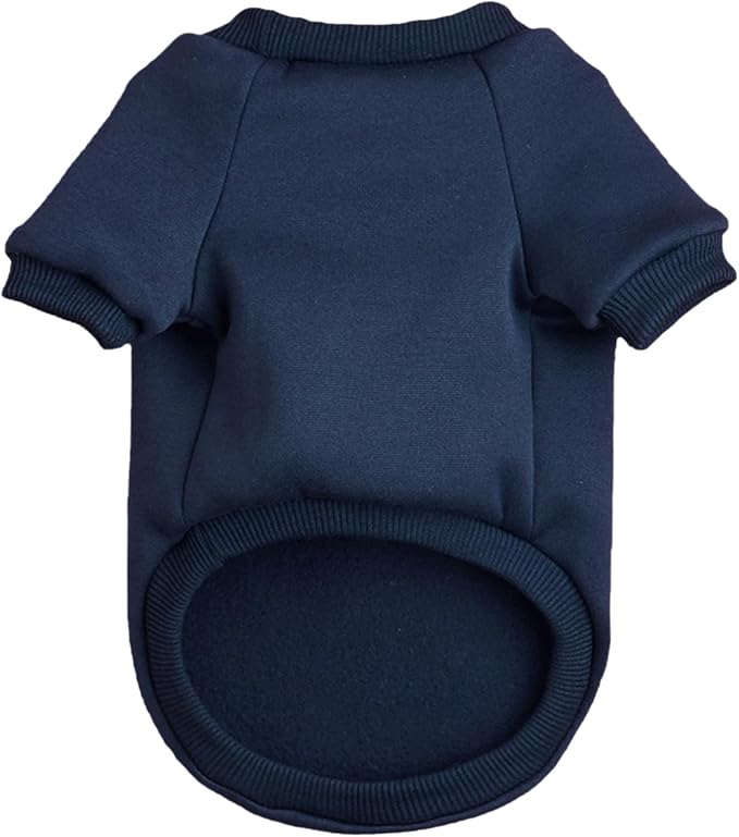 Soft Puppy Sweater for Small Dogs Winter Knit Pullover, Navy M | Elastic Cuffs Pet Clothes, Holiday Party Matching, Fall Winter Daily Outfit, Soft Breathable Machine Washable Sweatshirt