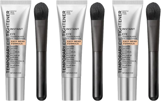 Instant Eye Temporary Tightener, Easy-Wear Formula, Reduces Fine Lines, Dark Circles, Crow's Feet and Puffiness, 20g/0.71oz with Application Brush
