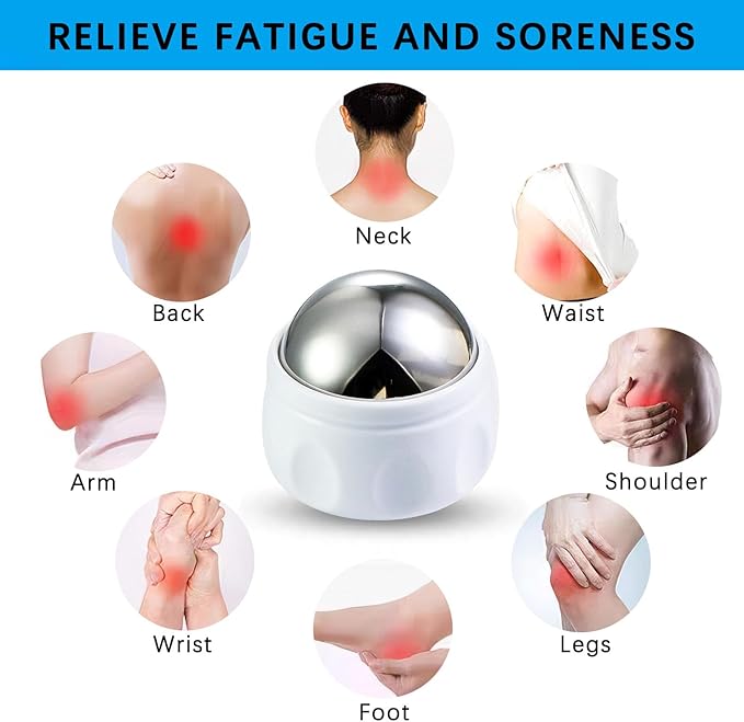 Cold Massage Roller Ball - Stocking Stuffers Gifts for Men Women Teens Boys, Stays Cold for 6 Hours, Sports Fitness Relaxations Gift, Rapidly Relieve Muscle Pain and Tension