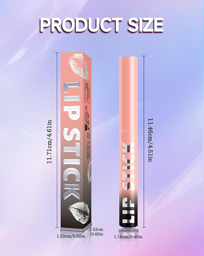 Matte Lipstick, Velvet Rouge Red Lip Stick Crayon Pencil, Waterproof Long Wear Lipstick 24 Hour High Pigmented, Smudge-proof Non-stick Hydrating Natural Lipgloss Christmas Makeup gift for Women-06