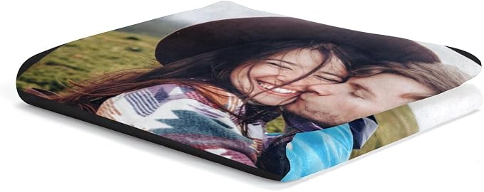 inkArts Custom Blankets with Photo, Personalized Blankets, Customized Photo Blanket, Custom Picture Blanket, Personalized Anniversary Couple Gifts for Women Men Her Him Girlfriend Boyfriend