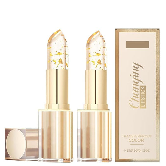 Transfer Proof Color Changing Lipstick 2pcs Ph Lipstick Color Changing Clear For Women, Long Lasting Moisturizing Lip Glow,Hydrating Non-Sticky For Women,Vivid Color