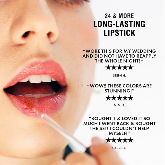 Jerome Alexander 24 & More Matte Liquid Lipstick – Long-Lasting, Ultra-Pigmented, Smudge-Resistant Matte Lip Color – Velvety Smooth Texture, No Feathering or Fading | Caramel