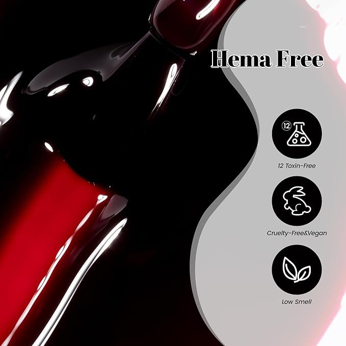 YTD Likomey Berry Red Gel Nail Polish,15ml Salon Home DIY Manicure and Pedicure Blood Red Fall Winter UV Color Varnish,HEMA Free TPO Free,CS449