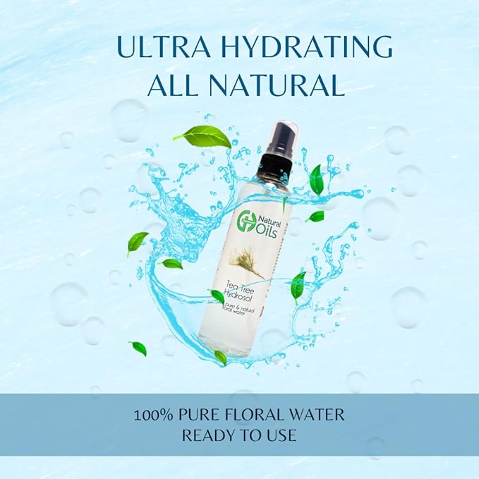 GreenHealth Tea Tree Hydrosol (Floral Water) - 8 fl oz Plastic Bottle w/Cap - 100% Pure (NOT Oil)