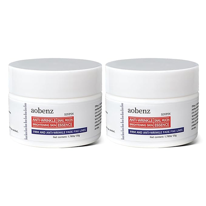 aobenz Snail Mucin Moisturizer - Snail Mucin 68%, Niacinamide 2%, Hyaluronic Acid | Firming & Hydrating Night Cream for Face, Neck | Anti Wrinkle, Tightening, Repair |For All Skin Types, 1.76FL(2PCS)