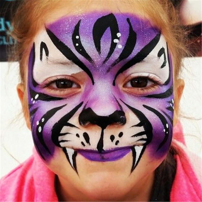 Go Ho Makeup Purple Body Paint(2.1 oz),Water Based Purple Face Paint and Body Paint for Airbrush Makeup Special FX, Cosplay, and Halloween Make up