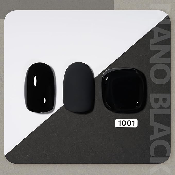 GAOY Black Gel Nail Polish, 16ml Color 1001 Soak Off UV Light Cure Gel Polish for Nail Art DIY Manicure at Home