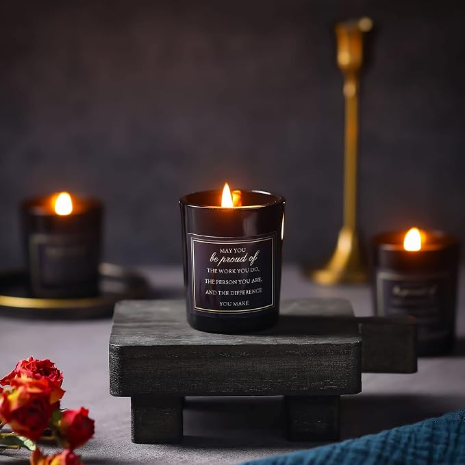 Panelee 10 Packs Lavender Scented Candles Set for Women Christing Gifts Inspirational Candle Appreciation Gift Bulk for Coworker Employee Appreciation Graduation Home Classroom Office Decoration