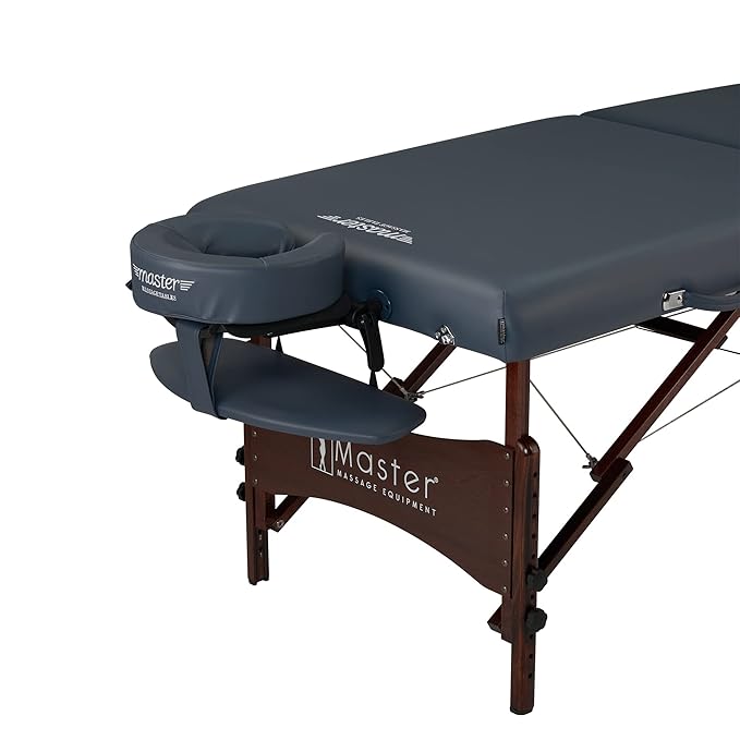 30" Royal Blue Portable Massage Table Master Massage Package with Aurora Multicolor Atmosphere Ambient Lighting System