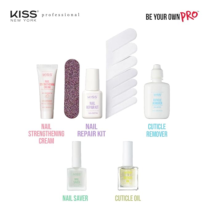 Kiss New York Nail Strengthening Cream with Coconut Oil, Nail Growth & Conditioning Cream Nail Treatment, Made in Korea