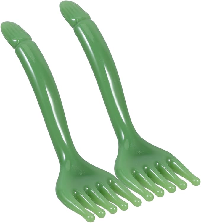 2pcs Resin Scalp Massager Tool and Finger Head Massager Comb Set for Scalp Relaxation, Meridian Acupoint Massage, Portable Head Scratcher for Home and Travel Use
