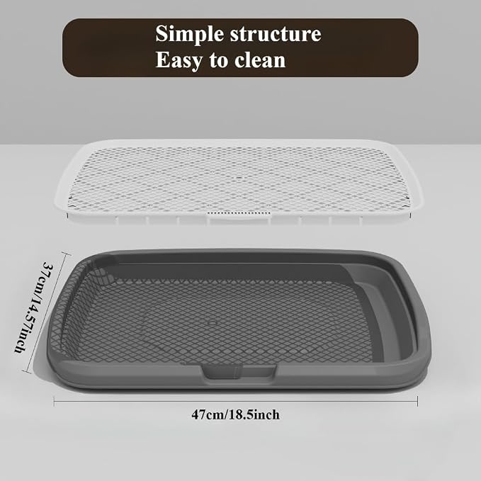 Splashproof Mesh Dog Toilet Training Pad Holder - Easy to Clean Indoor Potty Tray for Puppies Dogs & Cats(Blue)