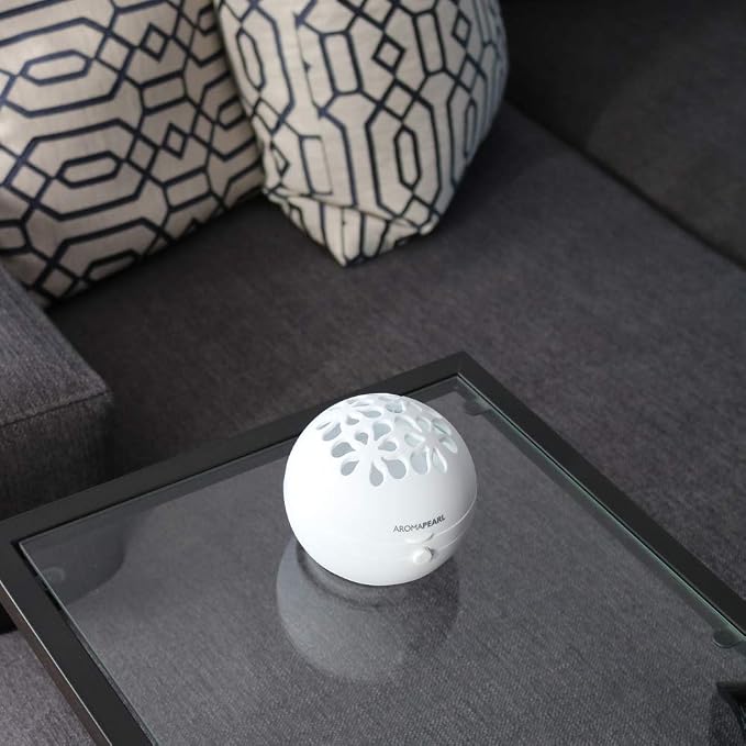 AromaPearl Electric and Battery Operated Personal Aromatherapy Diffuser Great for the Home, Office and for Travel (White) Pack of 1