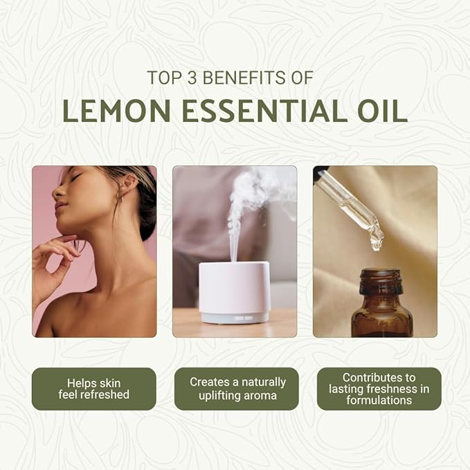 Lemon Essential Oil - Direct from Citrusmade Southern Italy - Cold Pressed - Aceite de Limón for Aromatherapy, Massage, Diffuser, DIY Candle and Soap Making - 22lbs