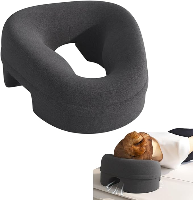 Face Down Pillow for Massage - Headrest Face Pillow for Bed, Stomach Sleeping, Prone Sleepers, Post-Eye Surgery Recovery, and Beach Tanning.