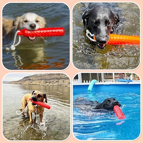 Dog Water Toys, 2 Pack Floating Bumper Fetch Toy Dummy