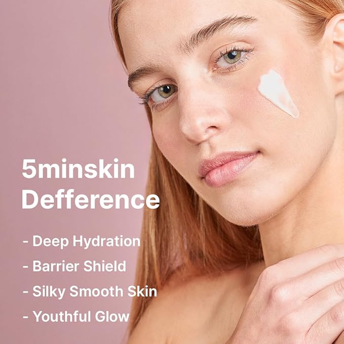 5minskin Body Moisturiser Cream with Aloe, Chamomile & Hyaluronic Acid | Body and Face Hydration for Dry Skin | Daily Moisturizing Cream