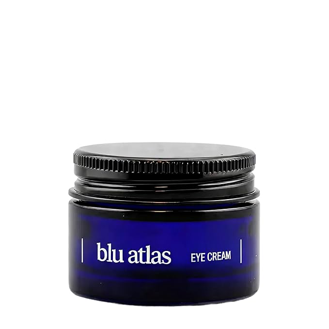 Blu Atlas Brightening Eye Cream for Men with Vitamin C, Shea Butter & Peptides – Anti-Aging Under Eye Moisturizer Reduces Dark Circles, Puffiness & Bags and Helps Repair Skin Barrier – 0.5 oz