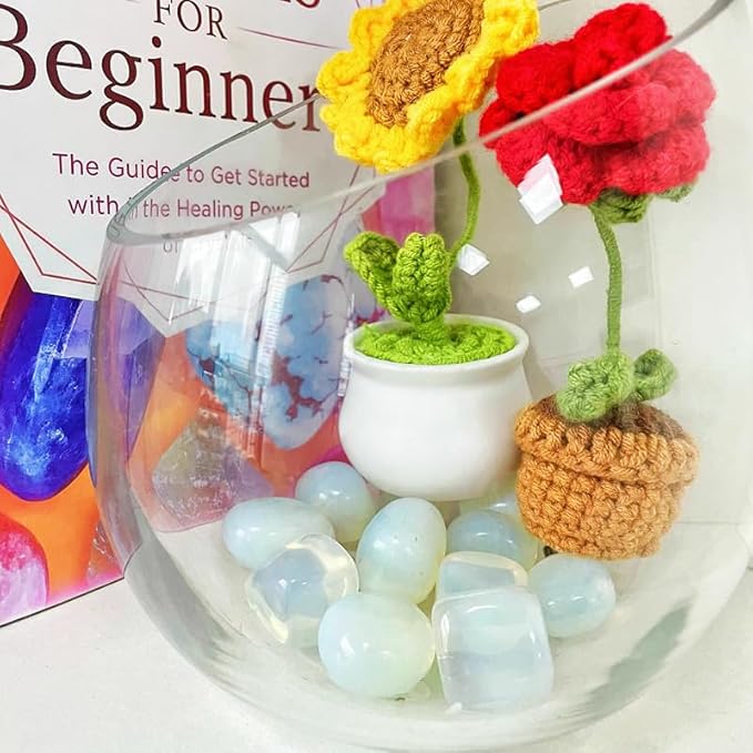DUQGUHO Opal Crystals Bulk Natural Irregular Polished Stones Tumbled Crystals Gemstone Rocks for Beginners Gift 200g