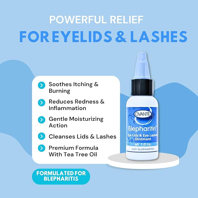 Blepharitin - Blepharitis Serum for EyeLids and Eyelashes Prone to Blepharitis, Ocular Rosacea, Demodex 1 OZ