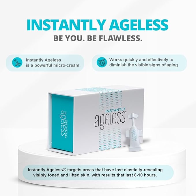 Instantly Ageless - Instant Face Lift Cream - Skin Care Anti Aging Face Cream - Wrinkle Tightener - Eye Cream For Puffiness and Bags Under Eyes - (2 BOXES)