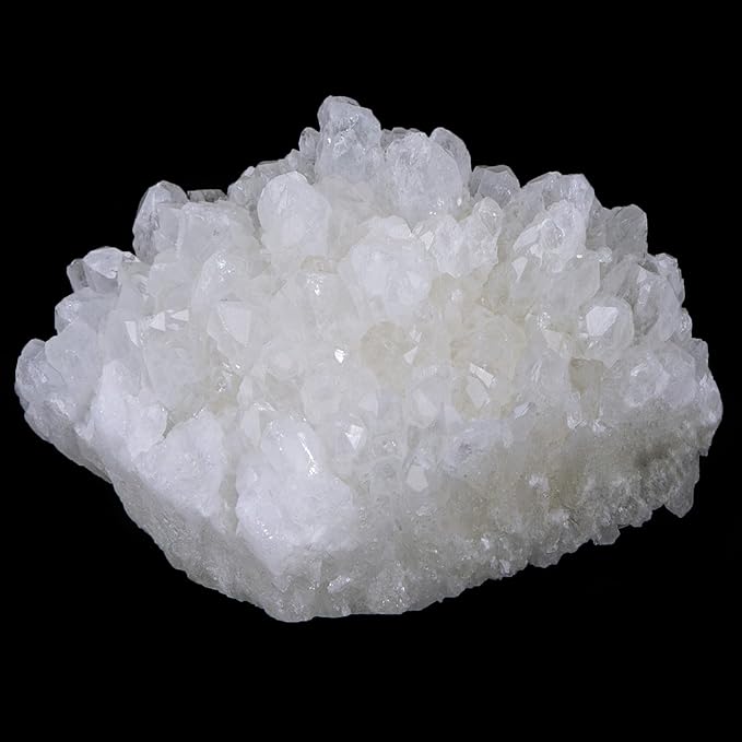 ZHIYUXI Clear Quartz Crystals and Stones Cuarzos Crystal Cluster Geode Clear Crystal Quartz Crystals for Beginners Natural Rock Raw Stone Energy Balance Reiki Decor 1Pc 50-70g