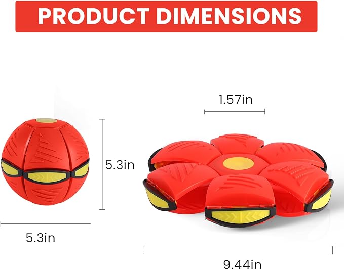 Magic Bouncing Ball 6-Light Transformable Pop up Ball, Interactive Bouncy Toy for Kids Dogs Pets